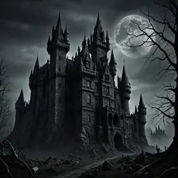Horror visual style thumbnail used in Story.com creation tools.
