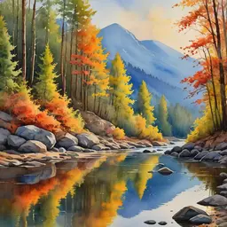 Watercolor visual style thumbnail used in Story.com creation tools.